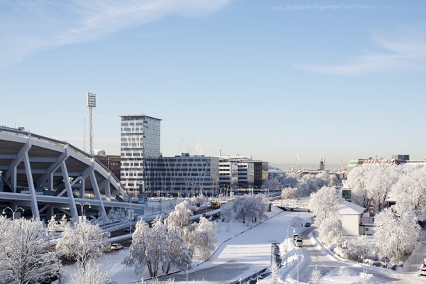 Vinterbild över Göteborg