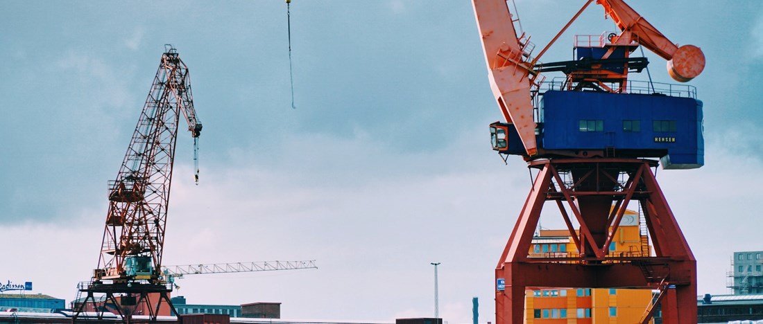 En lyftkran i Göteborgs hamn.