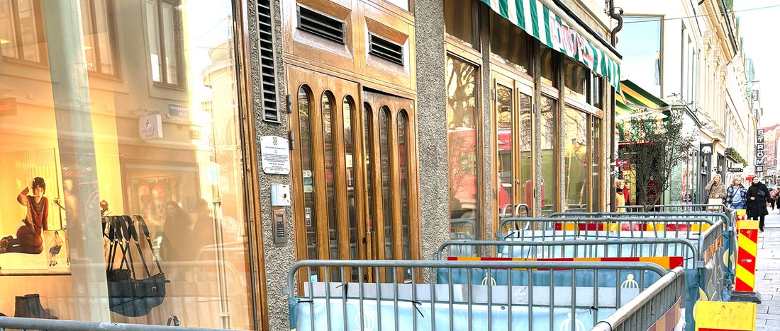 Arbeten som pågår på kungsgatan