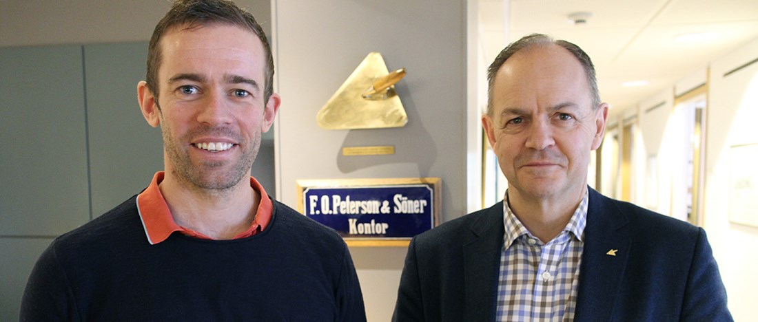 VD Jonas Steen och projektchef Henric Wahlström berättar om fjärrvärme från Göteborg Energi.