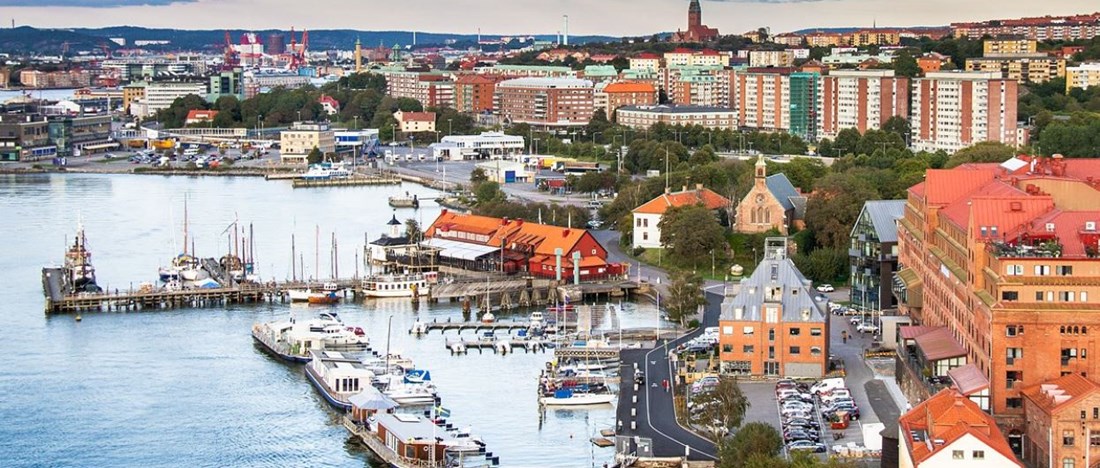 Klippanområdet i Göteborg fotat från Älvsborgsbron.