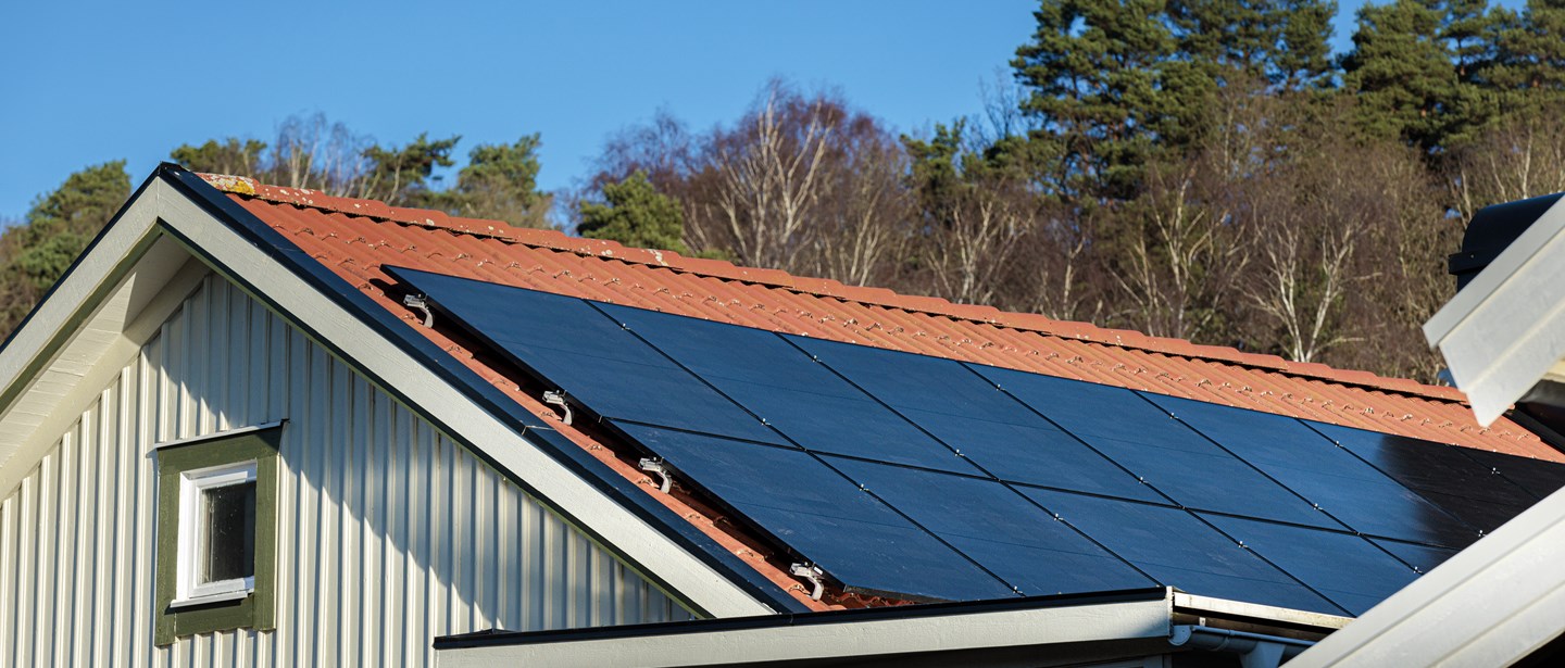 solceller på hustak