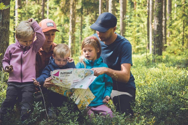 Familj i skogen