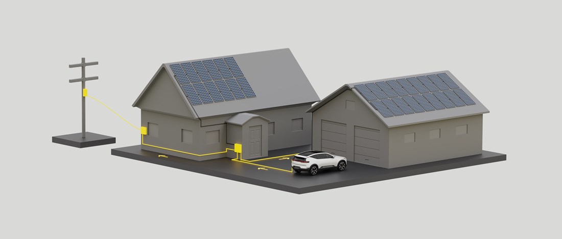 En ritning visar hur den planerade bioångpannan i Rya kommer se ut sedd från vattnet.