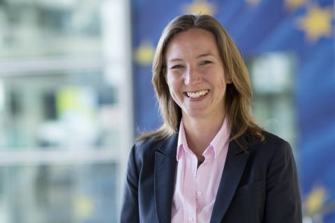 Porträttbild Catrine Norrgård som representerar Göteborgs Stad i Bryssel.