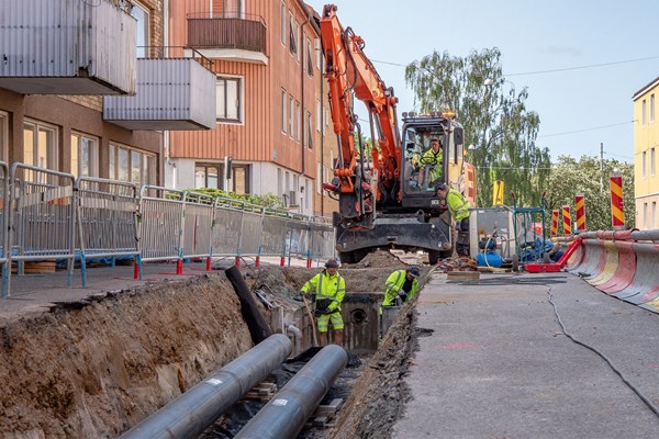 Nedgrävna fjärrvärmeledningar