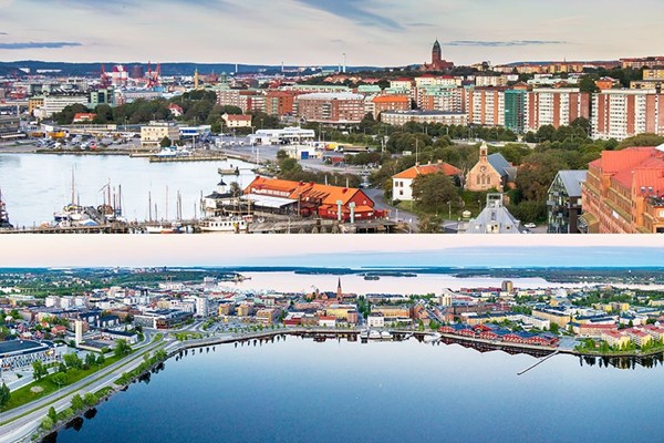 Göteborg Luleå bildkollage