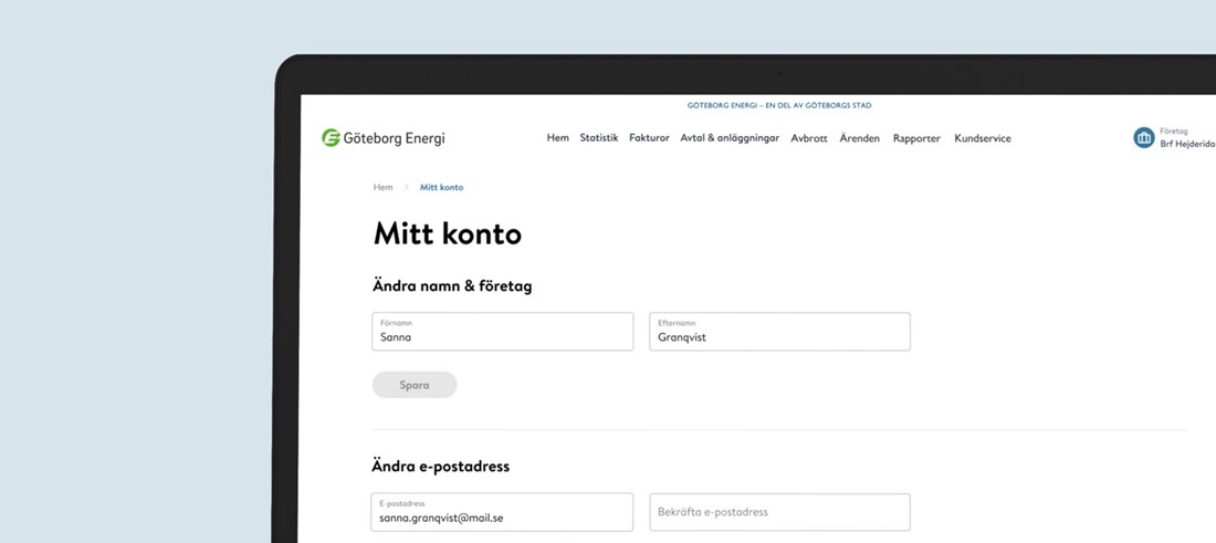 åtkomsthantering mina sidor