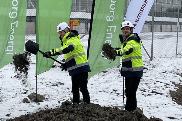 Spaden i marken för Göteborg Energis största klimatinvestering någonsin